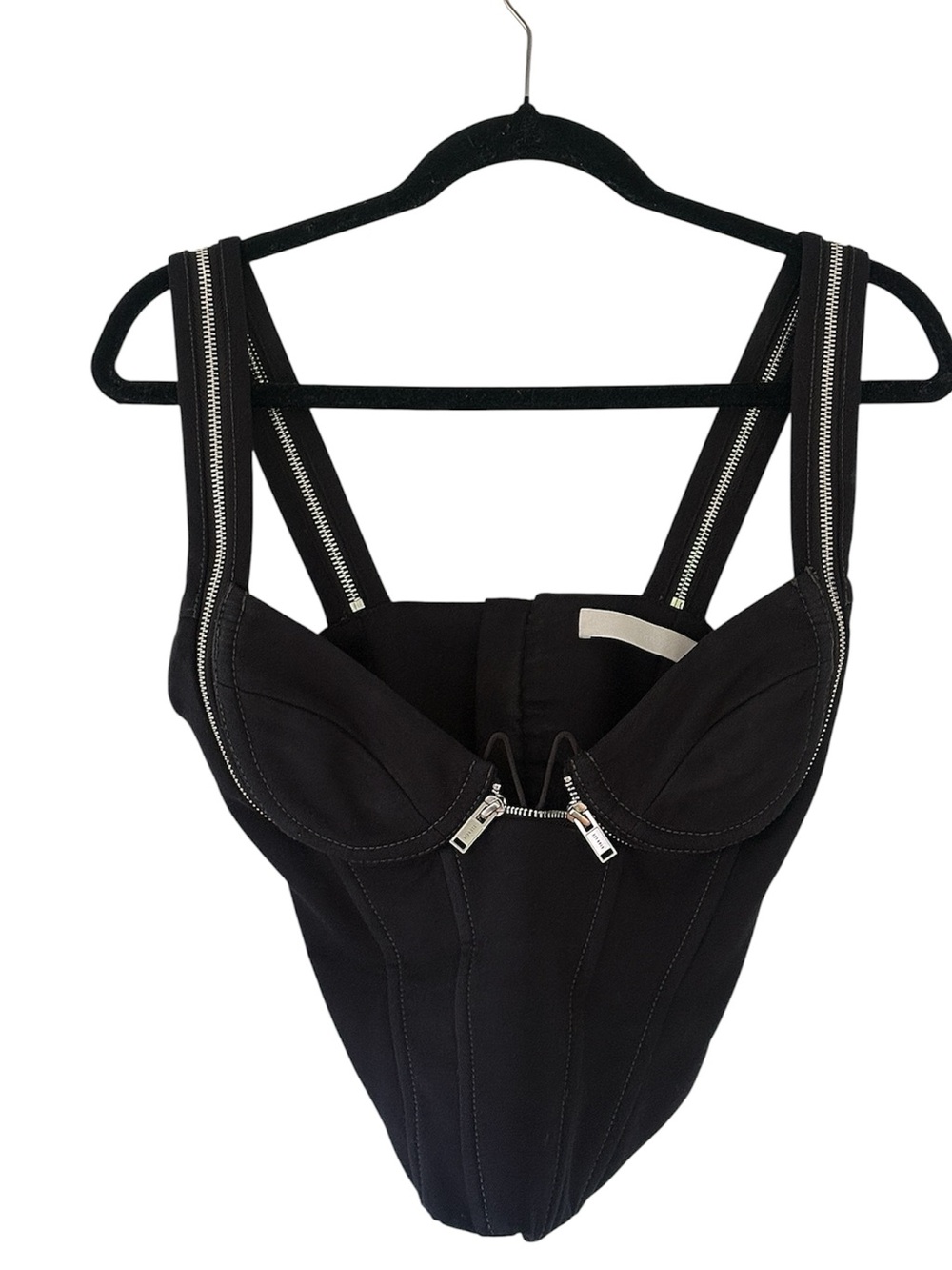Dion Lee Black Structured Bustier Top